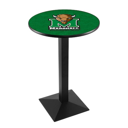 Holland Bar Stool Co 36" Blk Wrinkle Marshall Pub Table L217B3628Mrshll